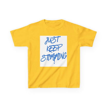 "Just Keep Stimming" Kids Tee – Autism Acceptance Shirt for Boys & Girls | XS–XL - Geo Rocks The 'Tism