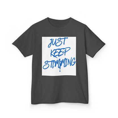 "Just Keep Stimming" Kids Tee – Autism Acceptance Shirt for Boys & Girls | XS–XL - Geo Rocks The 'Tism