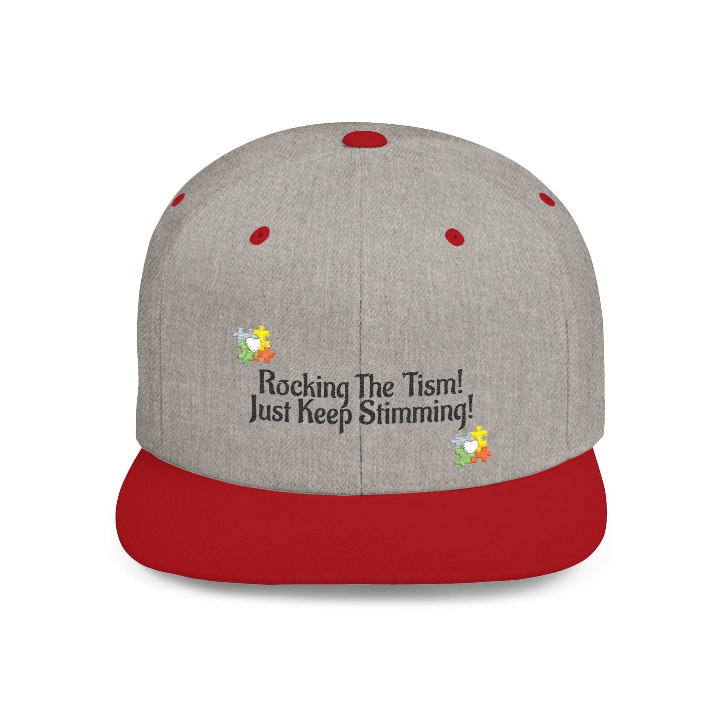 Just Keep Swimming Autism Snapback Hat - Geo Rocks The 'Tism