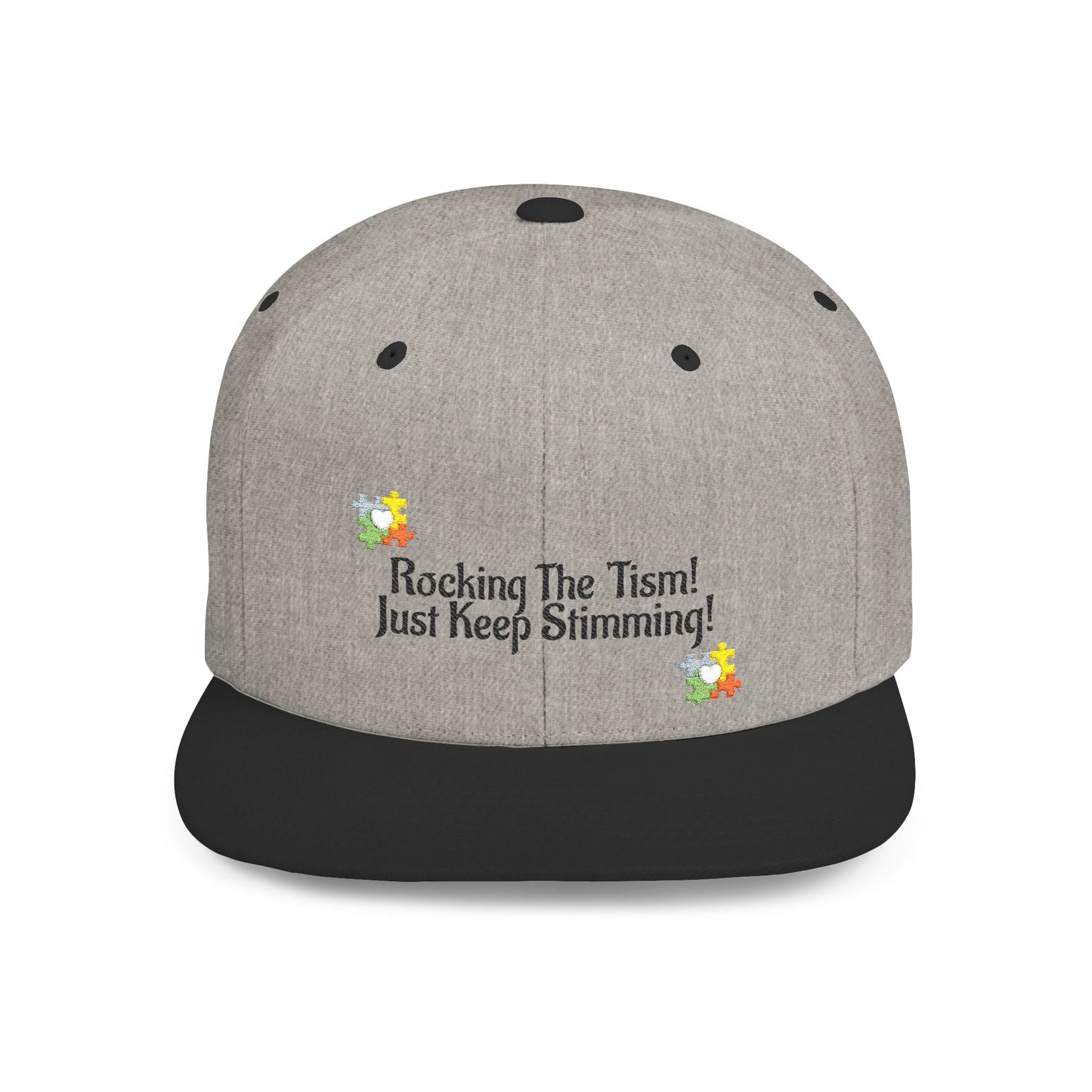 Just Keep Swimming Autism Snapback Hat - Geo Rocks The 'Tism