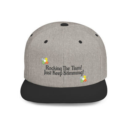 Just Keep Swimming Autism Snapback Hat - Geo Rocks The 'Tism