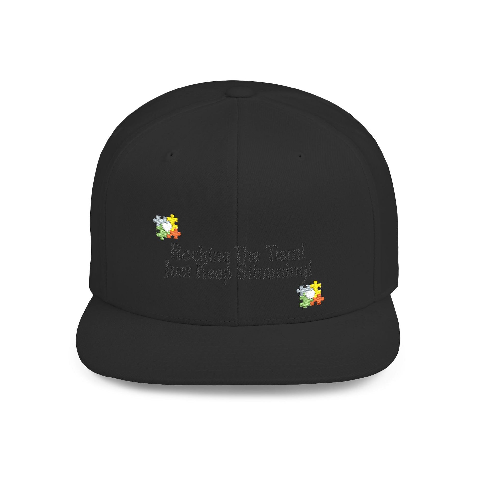 Just Keep Swimming Autism Snapback Hat - Geo Rocks The 'Tism