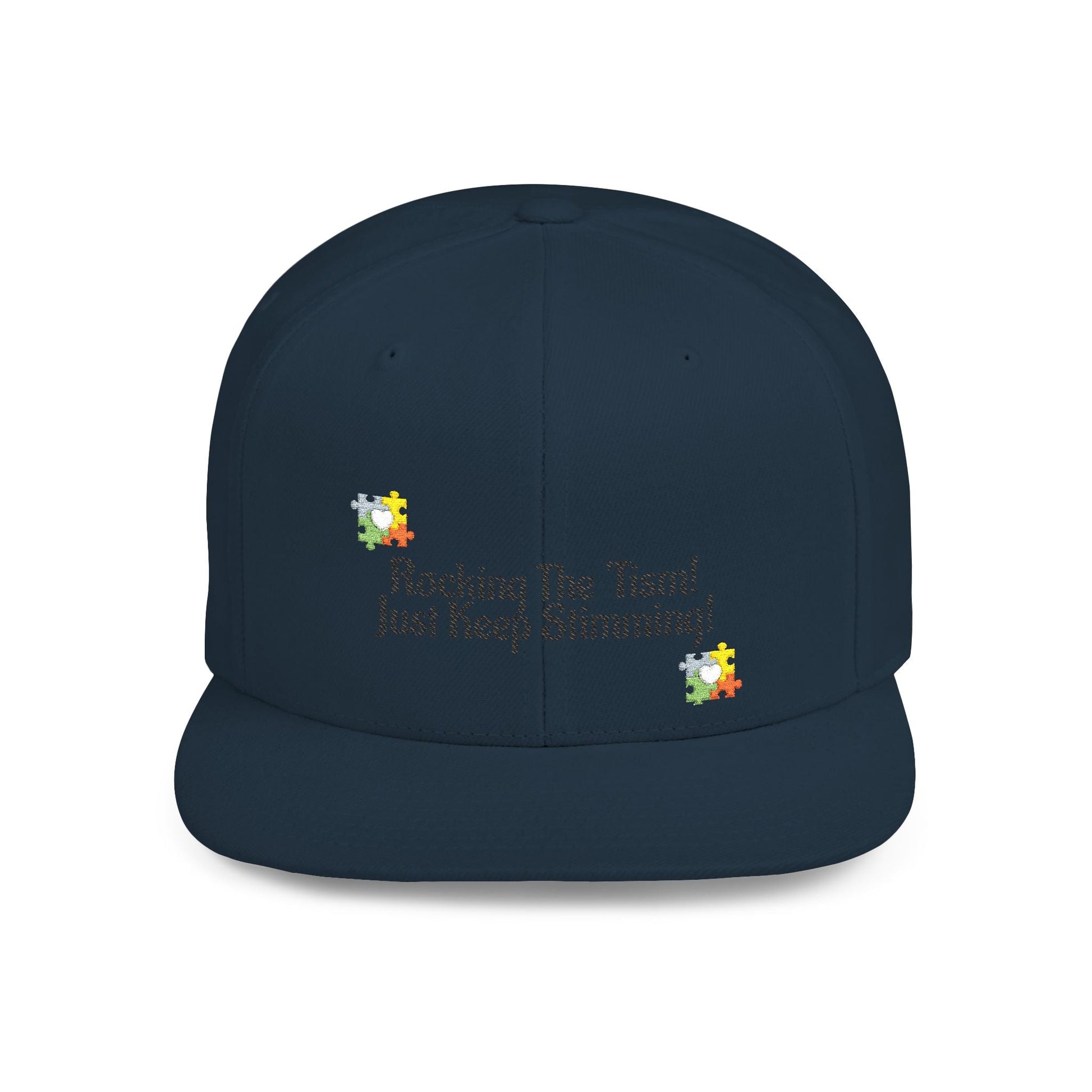 Just Keep Swimming Autism Snapback Hat - Geo Rocks The 'Tism
