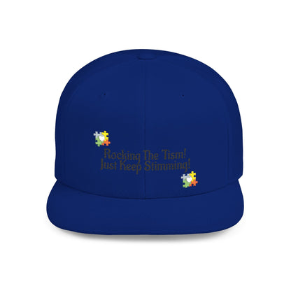 Just Keep Swimming Autism Snapback Hat - Geo Rocks The 'Tism