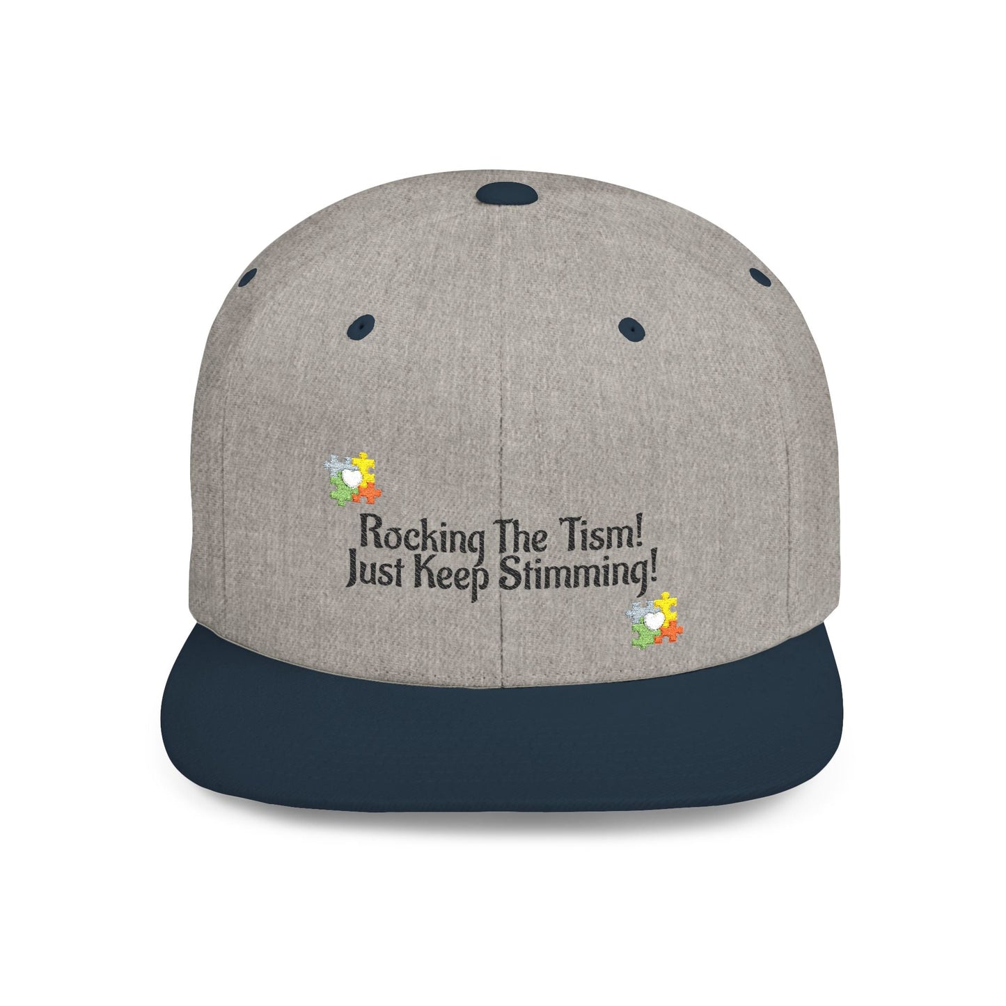 Just Keep Swimming Autism Snapback Hat - Geo Rocks The 'Tism