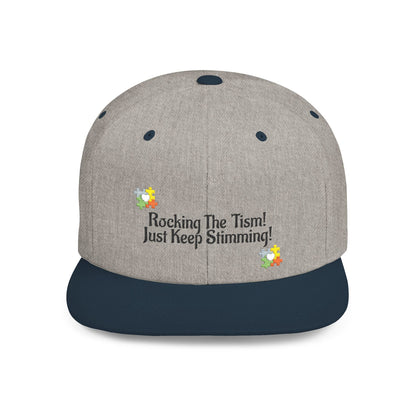Just Keep Swimming Autism Snapback Hat - Geo Rocks The 'Tism
