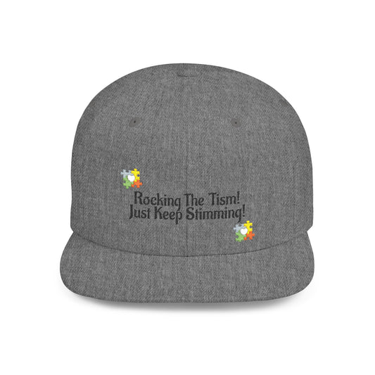 Just Keep Swimming Autism Snapback Hat - Geo Rocks The 'Tism
