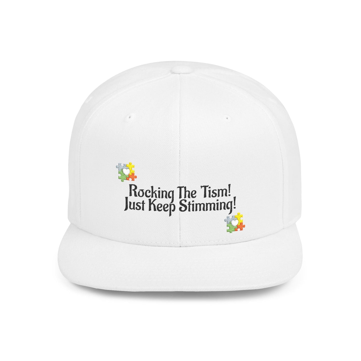 Just Keep Swimming Autism Snapback Hat - Geo Rocks The 'Tism