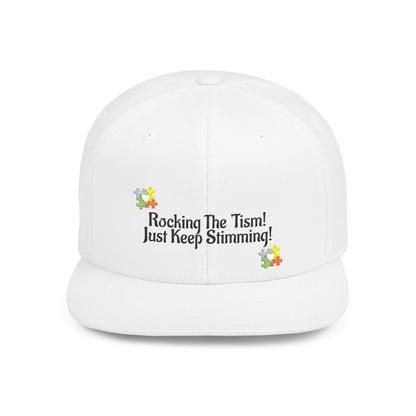 Just Keep Swimming Autism Snapback Hat - Geo Rocks The 'Tism