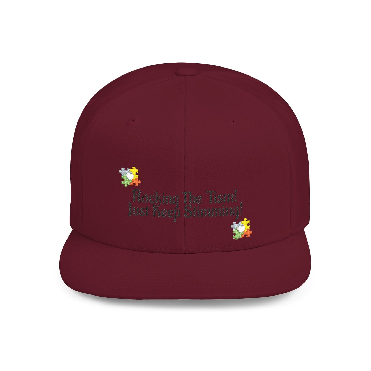 Just Keep Swimming Autism Snapback Hat - Geo Rocks The 'Tism