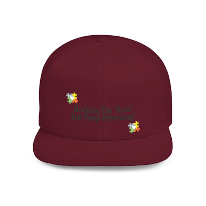 Just Keep Swimming Autism Snapback Hat - Geo Rocks The 'Tism