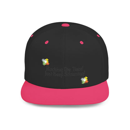 Just Keep Swimming Autism Snapback Hat - Geo Rocks The 'Tism