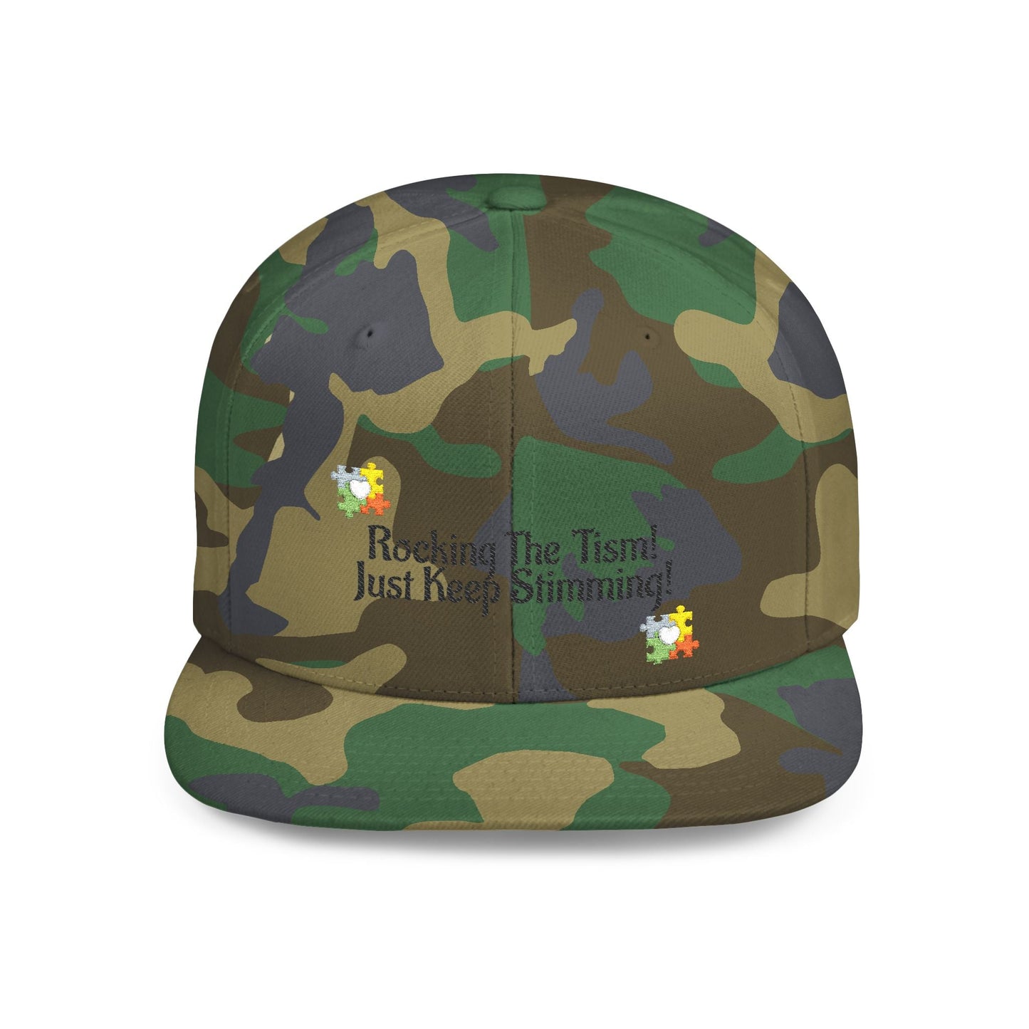 Just Keep Swimming Autism Snapback Hat - Geo Rocks The 'Tism