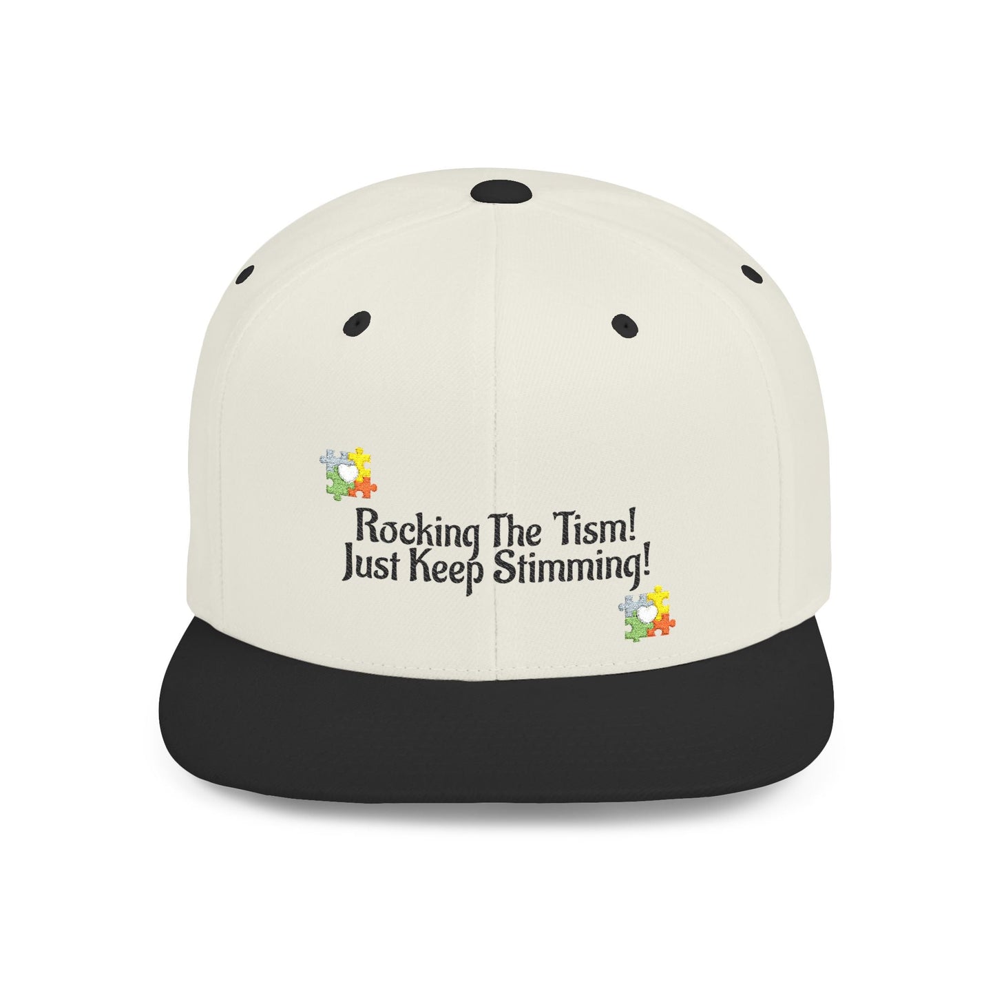 Just Keep Swimming Autism Snapback Hat - Geo Rocks The 'Tism