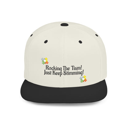 Just Keep Swimming Autism Snapback Hat - Geo Rocks The 'Tism