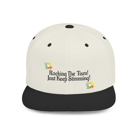 Just Keep Swimming Autism Snapback Hat - Geo Rocks The 'Tism