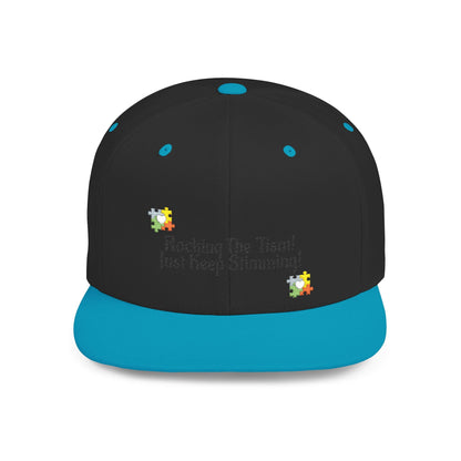 Just Keep Swimming Autism Snapback Hat - Geo Rocks The 'Tism