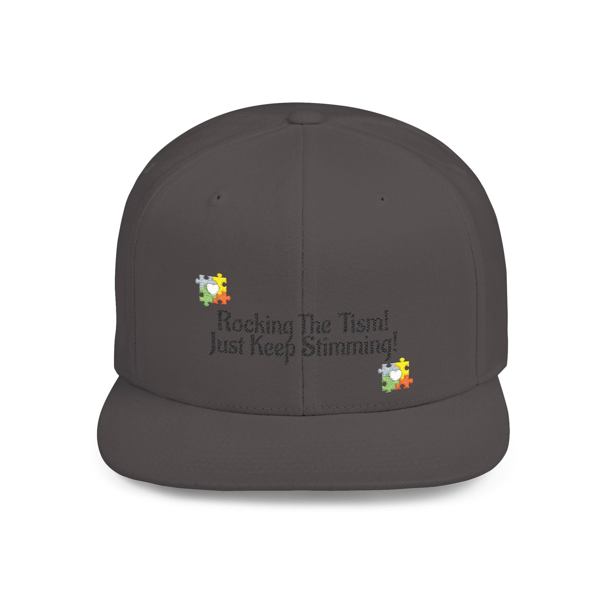Just Keep Swimming Autism Snapback Hat - Geo Rocks The 'Tism