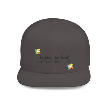 Just Keep Swimming Autism Snapback Hat - Geo Rocks The 'Tism
