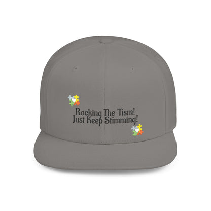 Just Keep Swimming Autism Snapback Hat - Geo Rocks The 'Tism