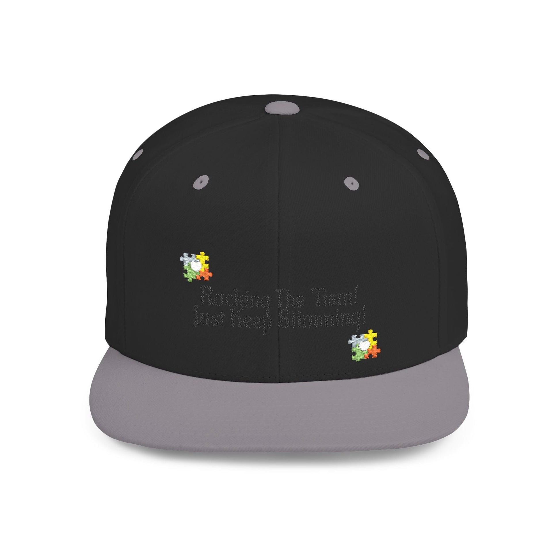 Just Keep Swimming Autism Snapback Hat - Geo Rocks The 'Tism