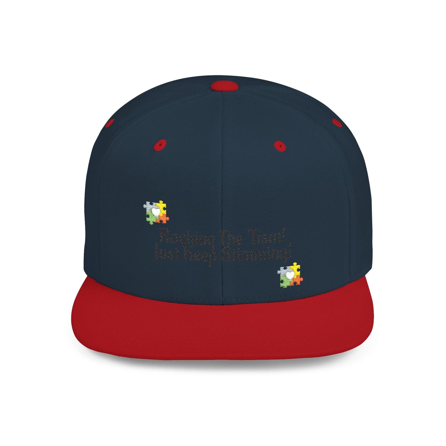 Just Keep Swimming Autism Snapback Hat - Geo Rocks The 'Tism