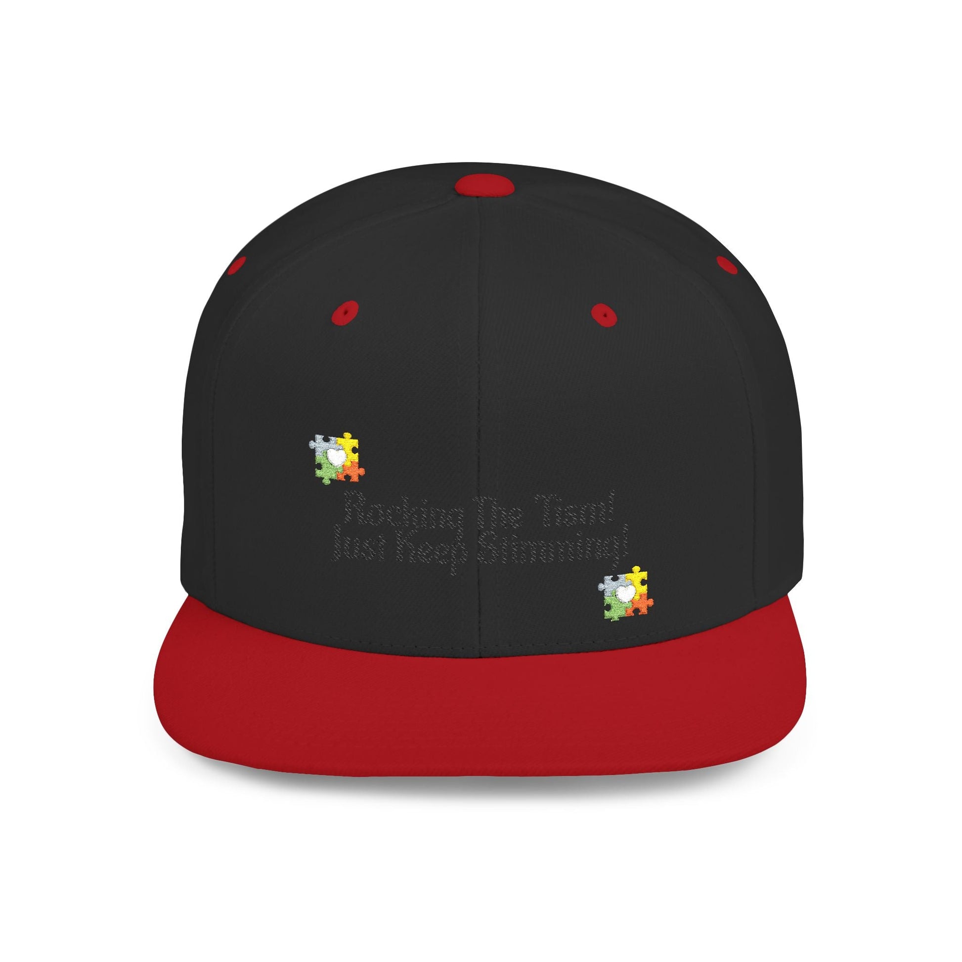 Just Keep Swimming Autism Snapback Hat - Geo Rocks The 'Tism