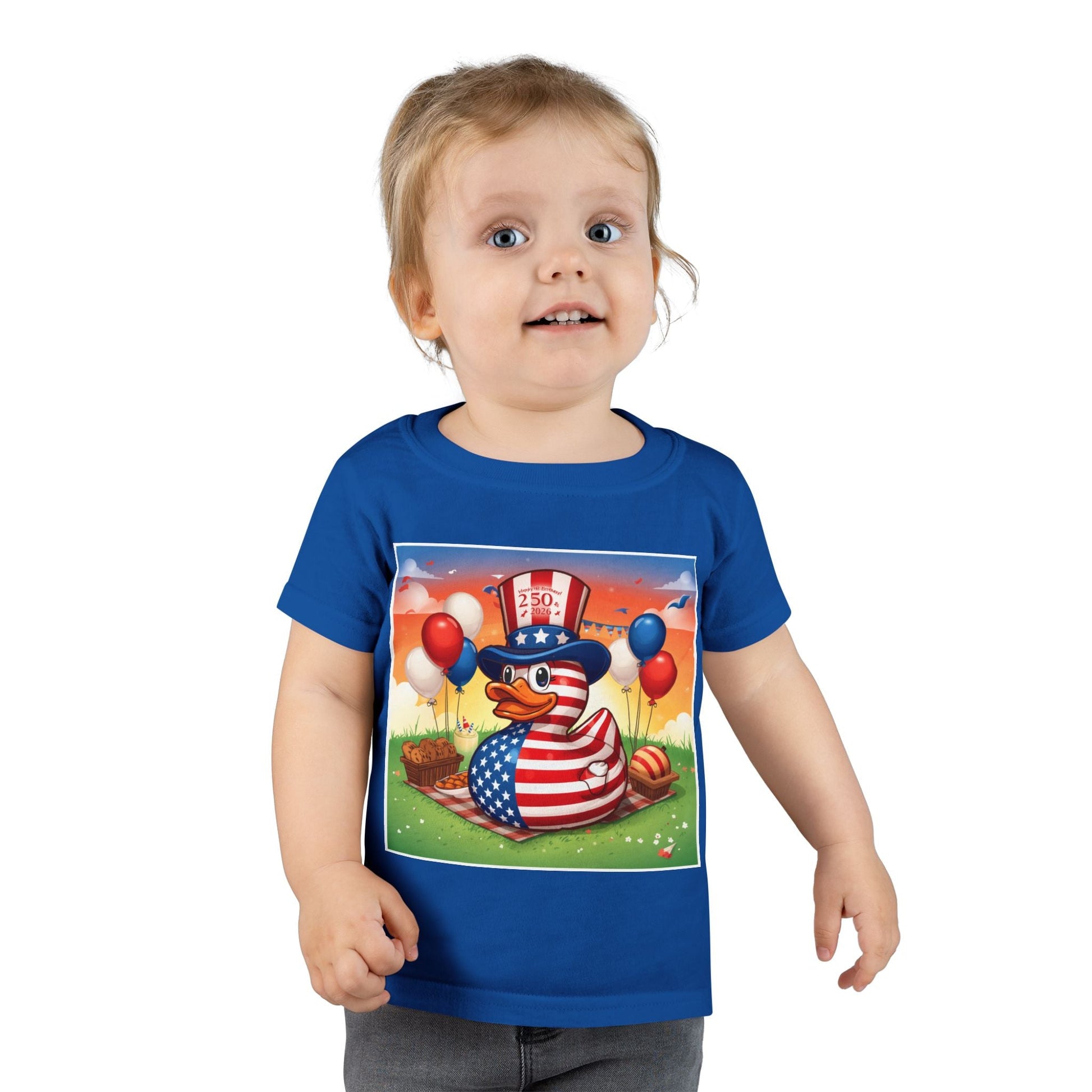 Kids' USA 250th Birthday Duck T-Shirt – Patriotic Rubber Duck Tee 2026 - Geo Rocks The 'Tism