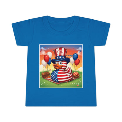 Kids' USA 250th Birthday Duck T-Shirt – Patriotic Rubber Duck Tee 2026 - Geo Rocks The 'Tism