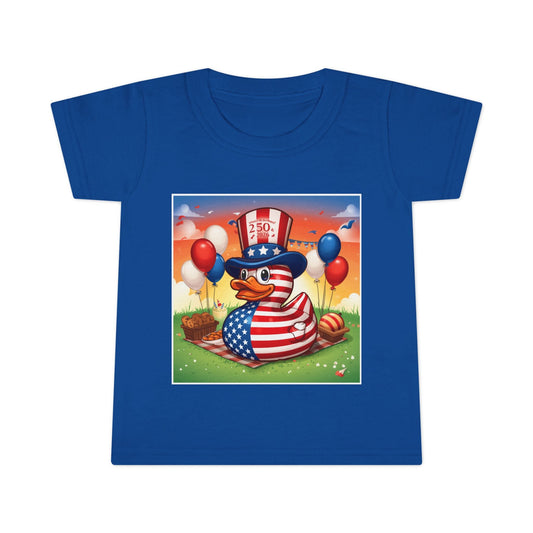 Kids' USA 250th Birthday Duck T-Shirt – Patriotic Rubber Duck Tee 2026 - Geo Rocks The 'Tism