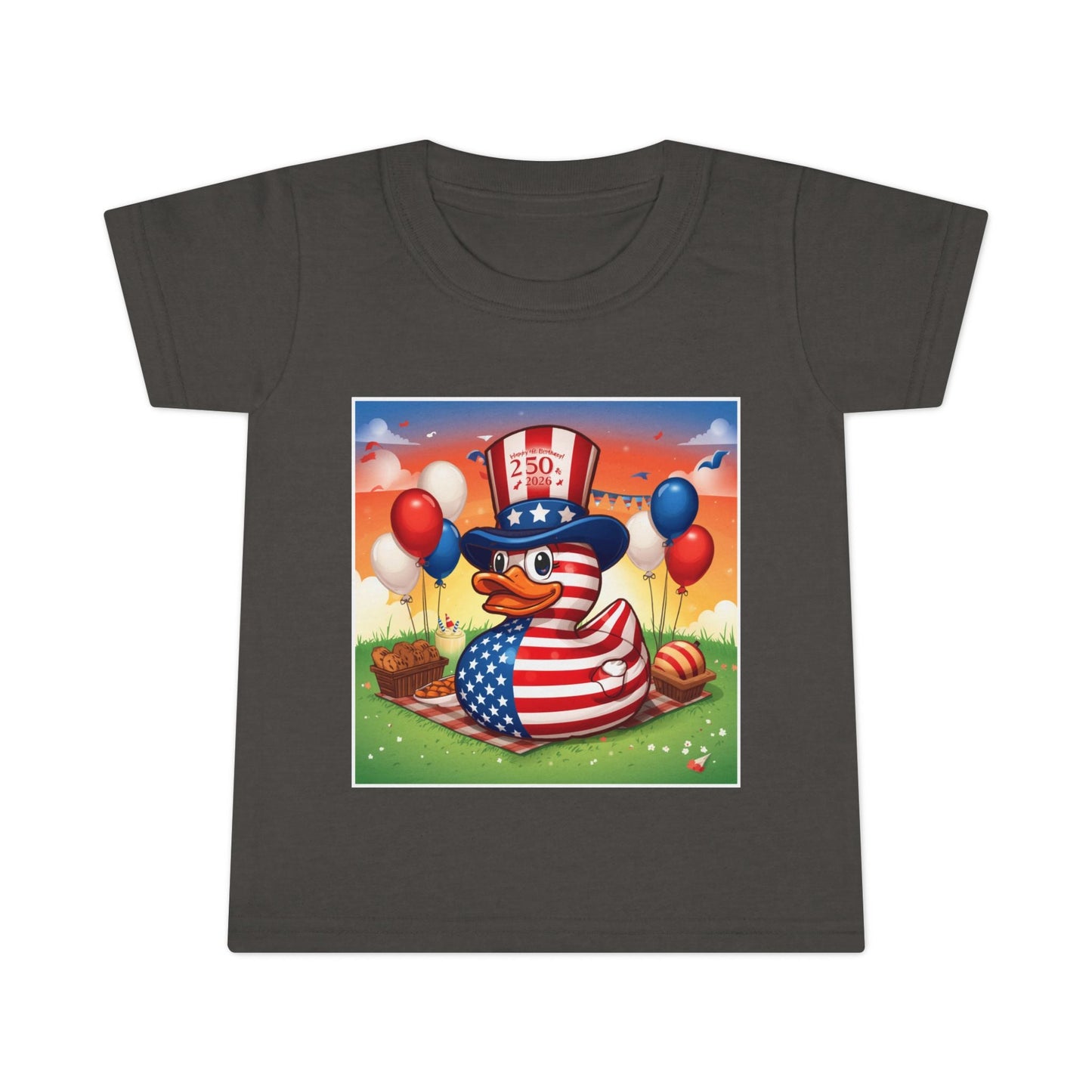 Kids' USA 250th Birthday Duck T-Shirt – Patriotic Rubber Duck Tee 2026 - Geo Rocks The 'Tism