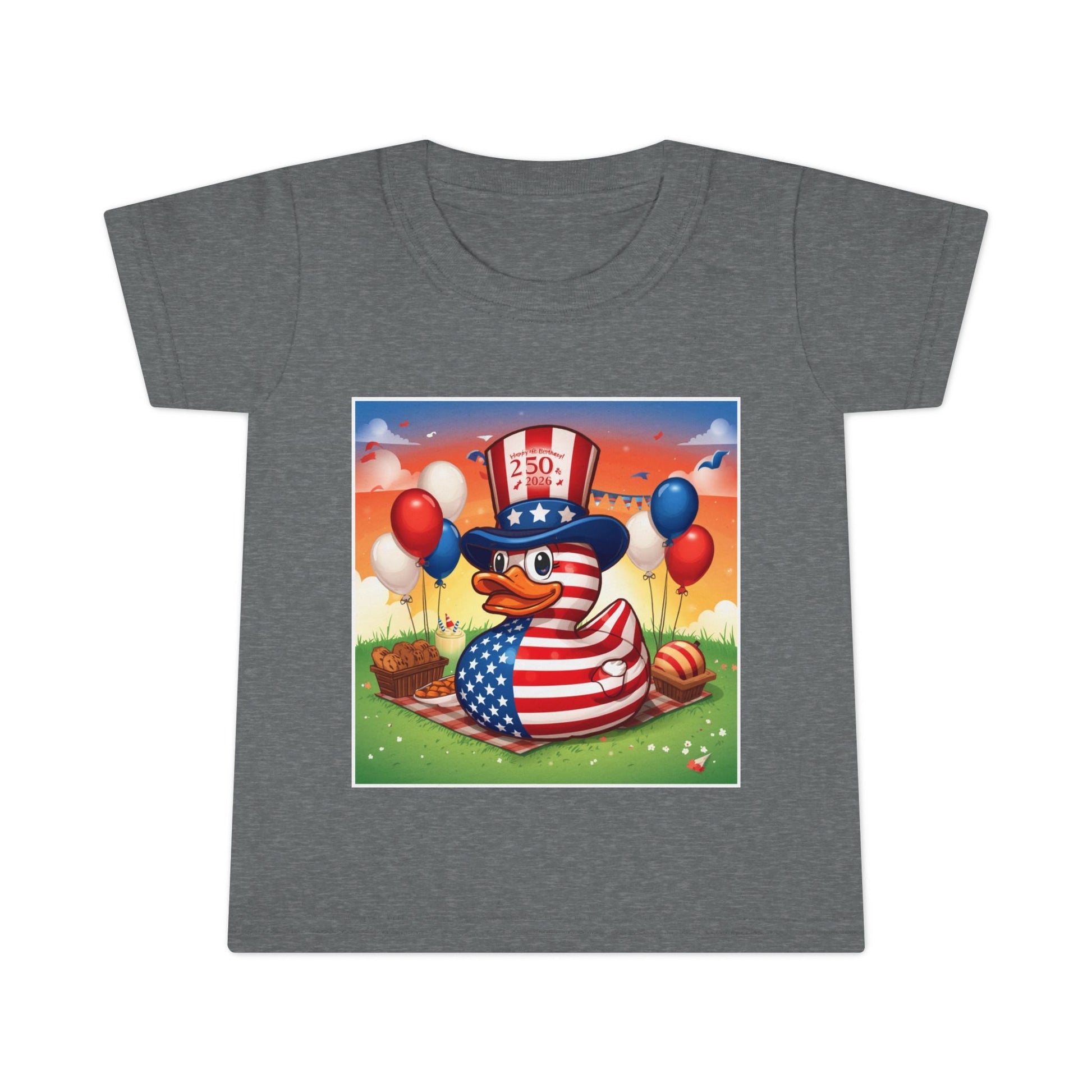Kids' USA 250th Birthday Duck T-Shirt – Patriotic Rubber Duck Tee 2026 - Geo Rocks The 'Tism