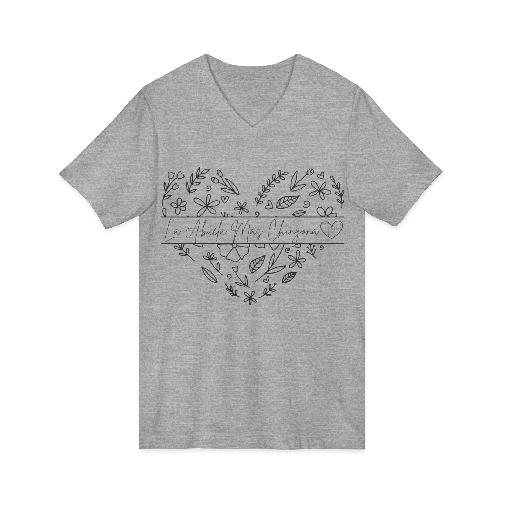 La Abuela Mas Chingona- V-Neck Tee - Geo Rocks The 'Tism