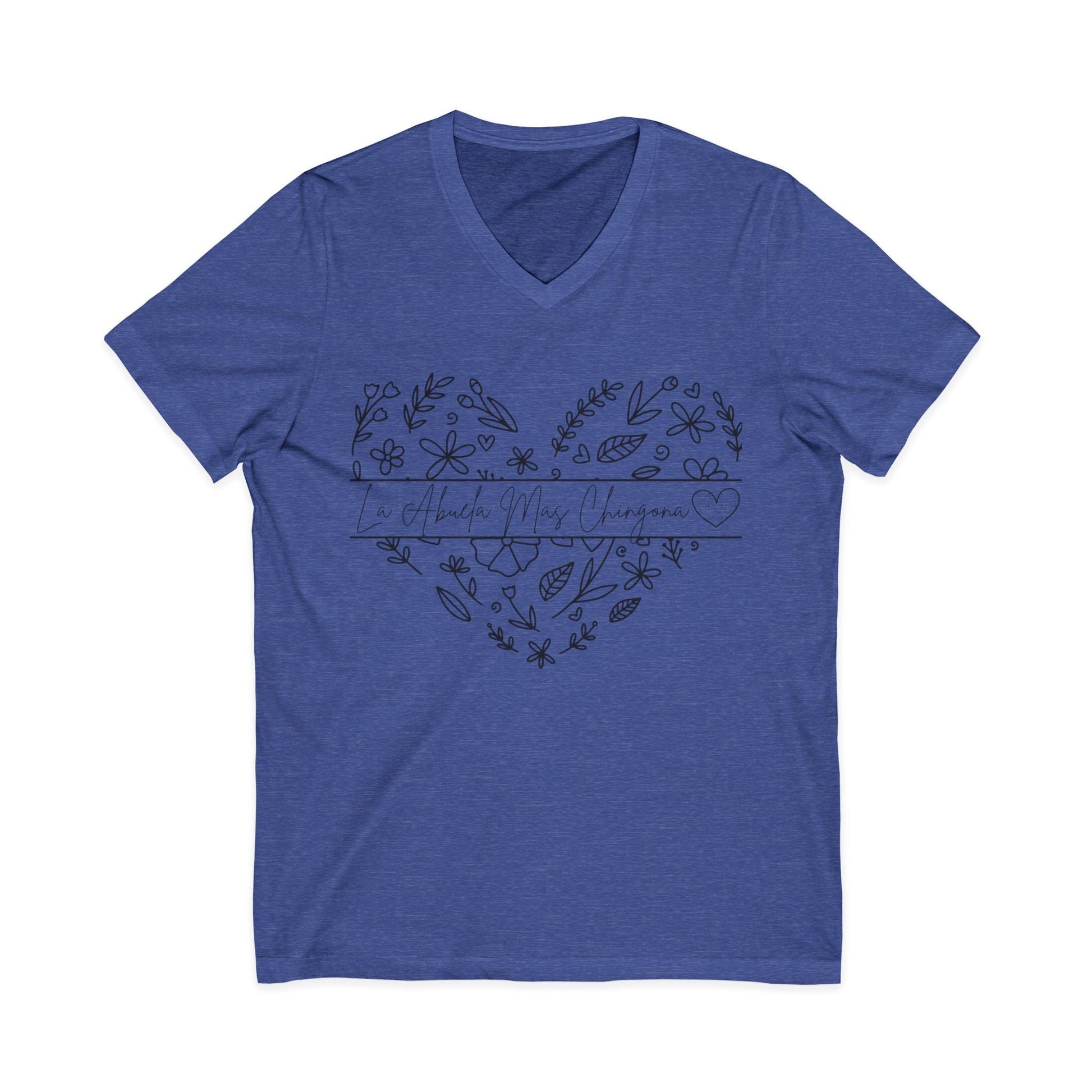 La Abuela Mas Chingona- V-Neck Tee - Geo Rocks The 'Tism