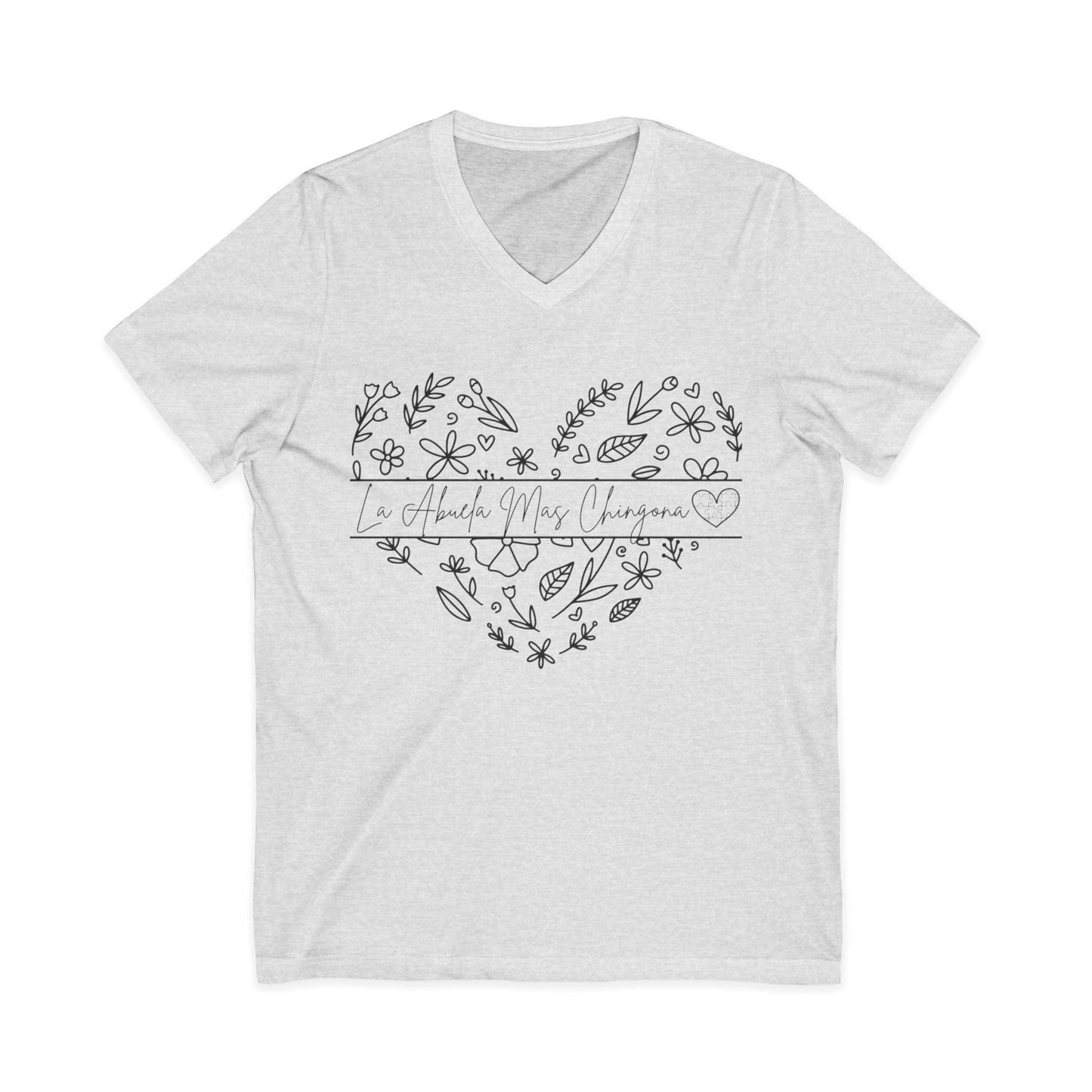 La Abuela Mas Chingona- V-Neck Tee - Geo Rocks The 'Tism