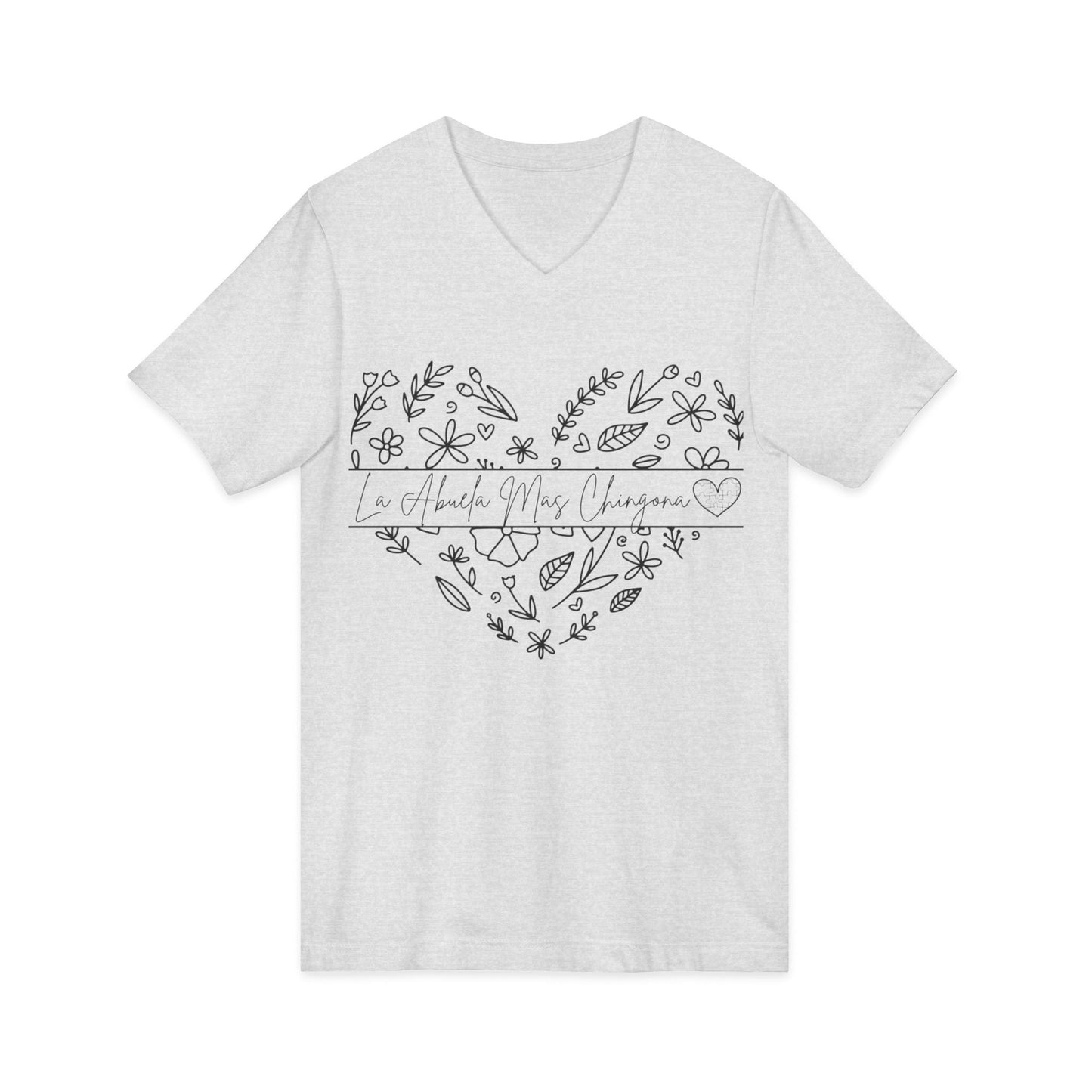 La Abuela Mas Chingona- V-Neck Tee - Geo Rocks The 'Tism