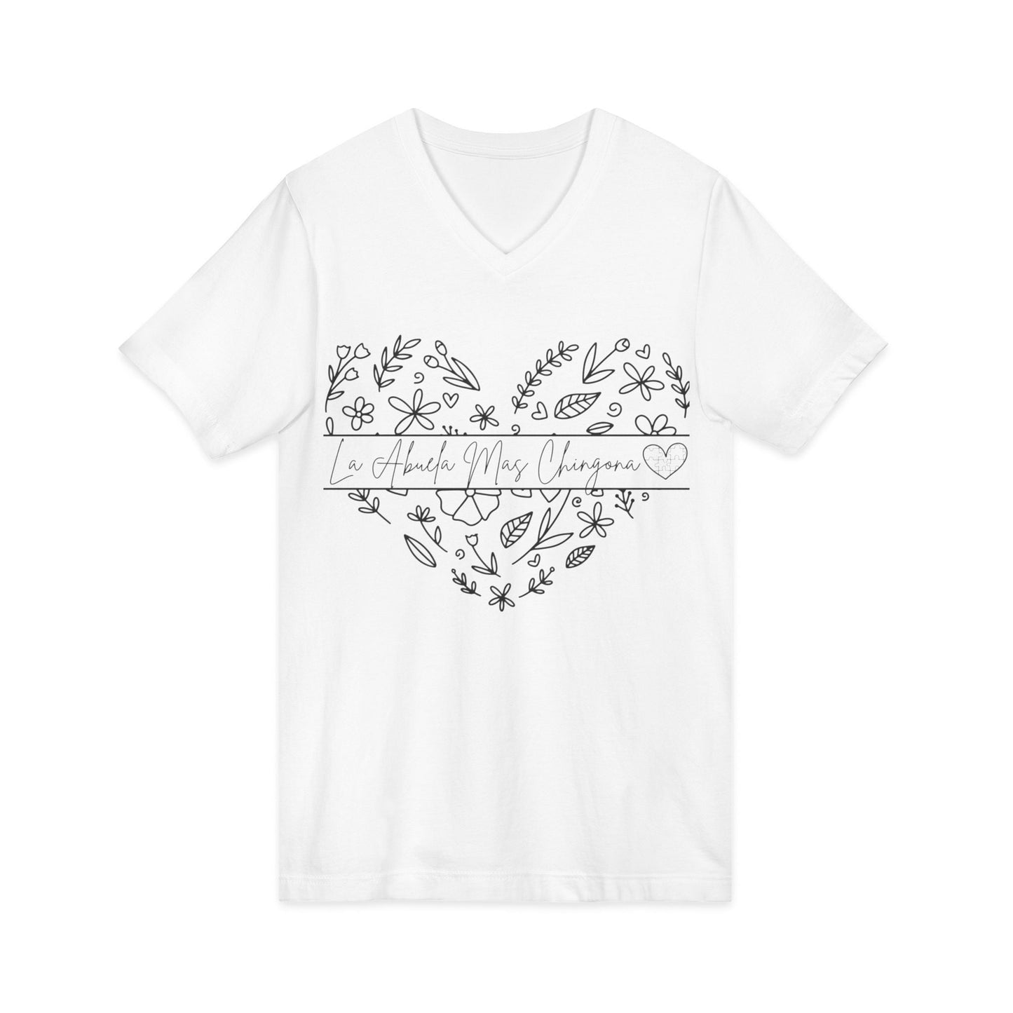 La Abuela Mas Chingona- V-Neck Tee - Geo Rocks The 'Tism
