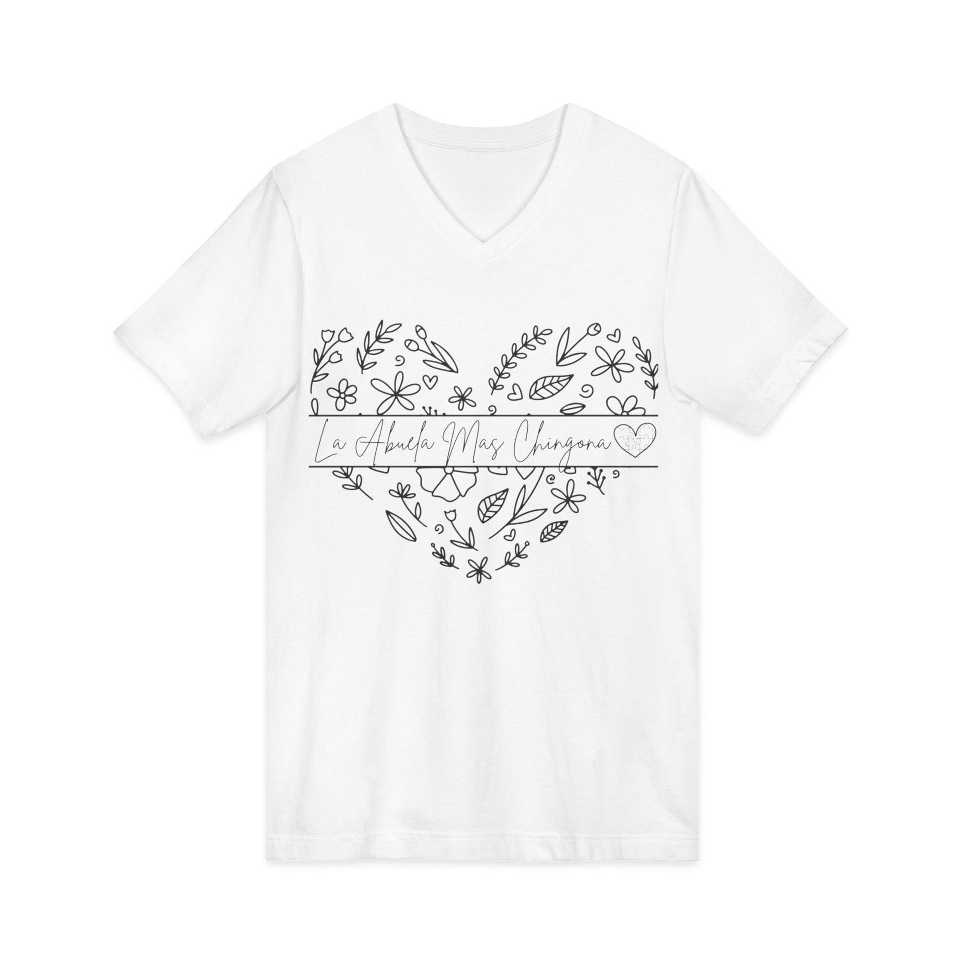 La Abuela Mas Chingona- V-Neck Tee - Geo Rocks The 'Tism