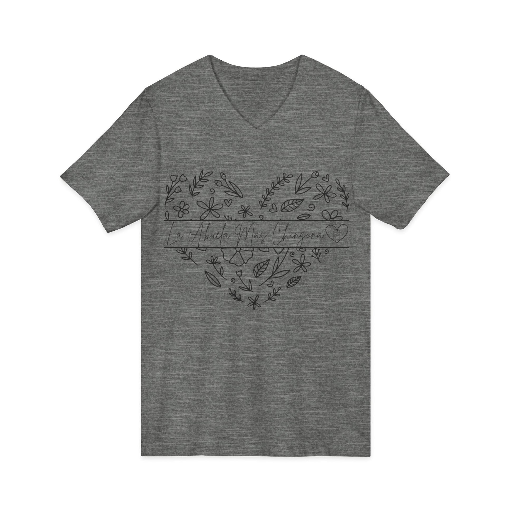 La Abuela Mas Chingona- V-Neck Tee - Geo Rocks The 'Tism