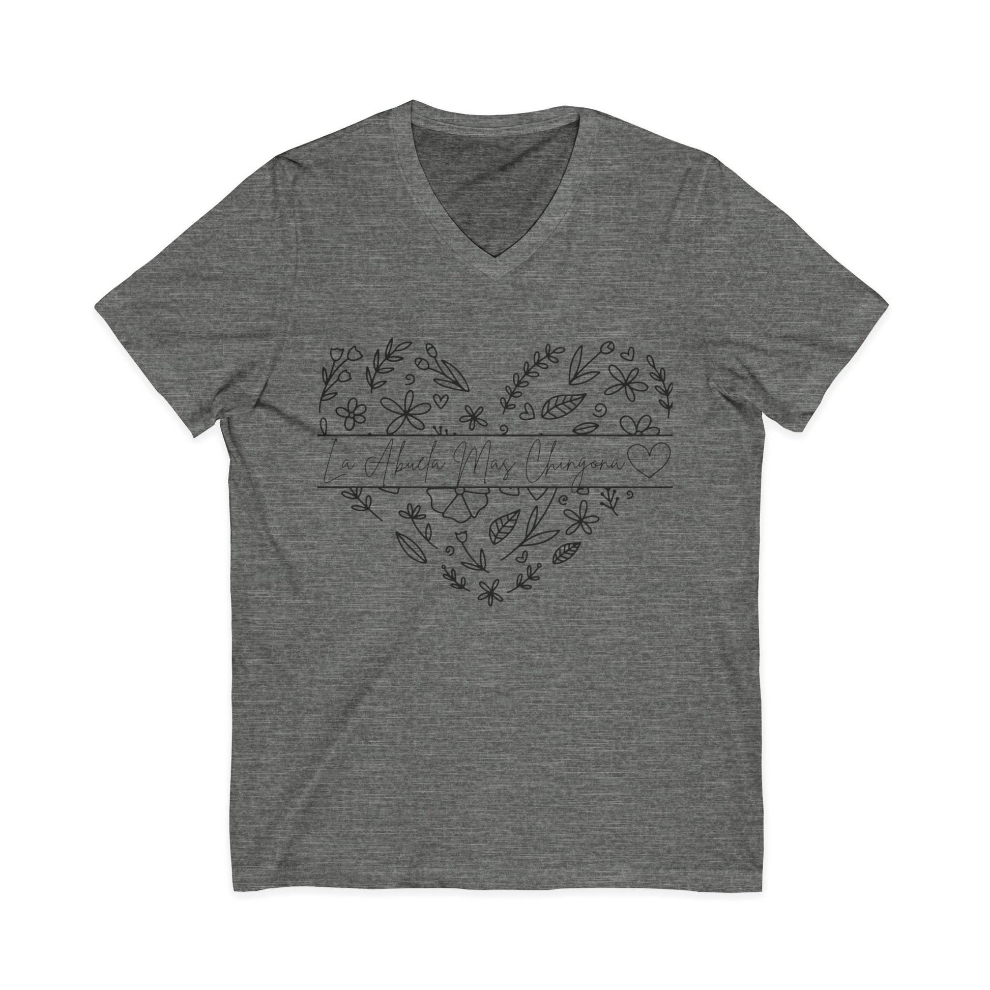 La Abuela Mas Chingona- V-Neck Tee - Geo Rocks The 'Tism