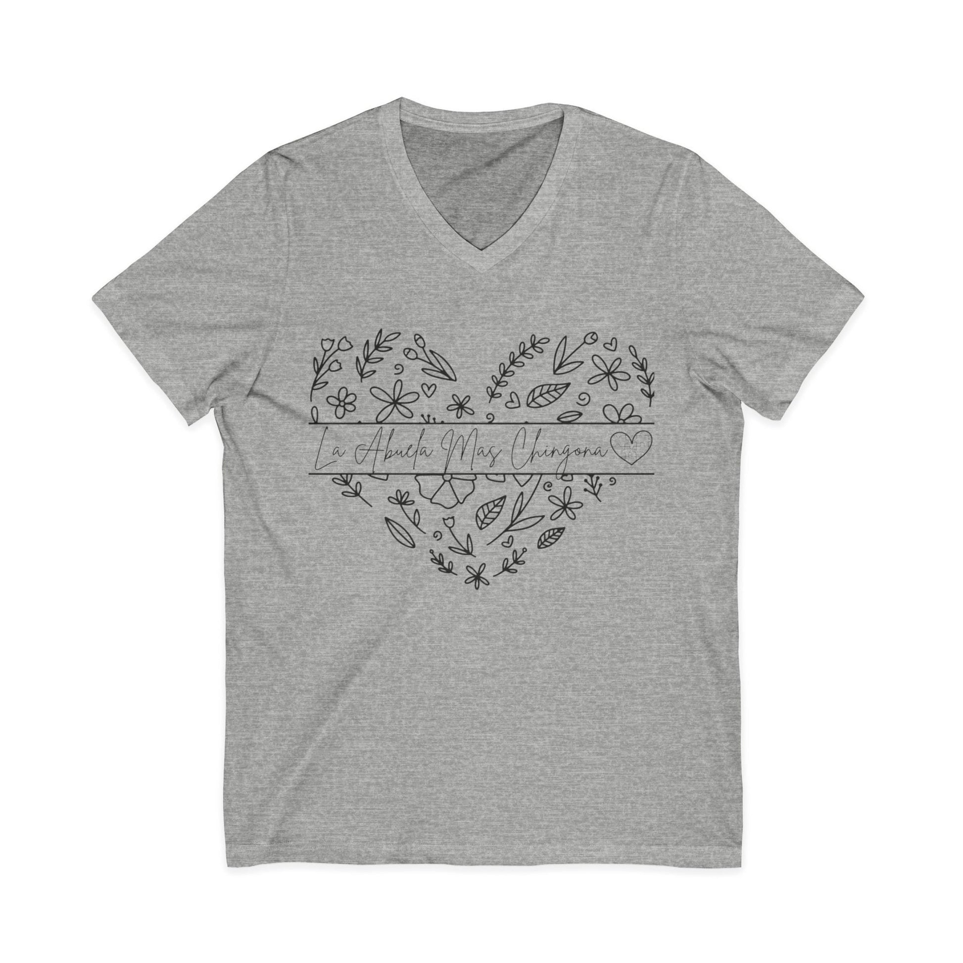La Abuela Mas Chingona- V-Neck Tee - Geo Rocks The 'Tism