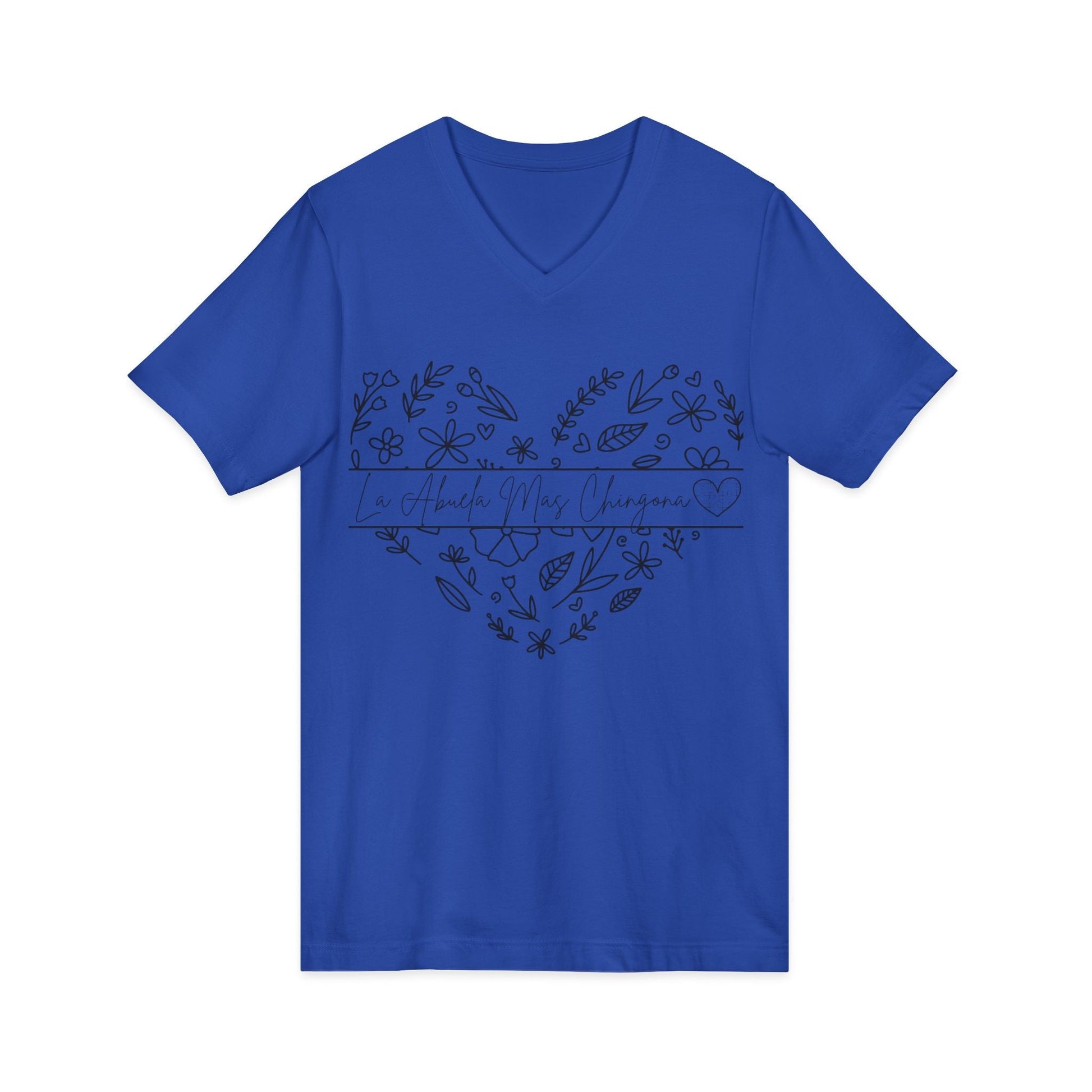 La Abuela Mas Chingona- V-Neck Tee - Geo Rocks The 'Tism
