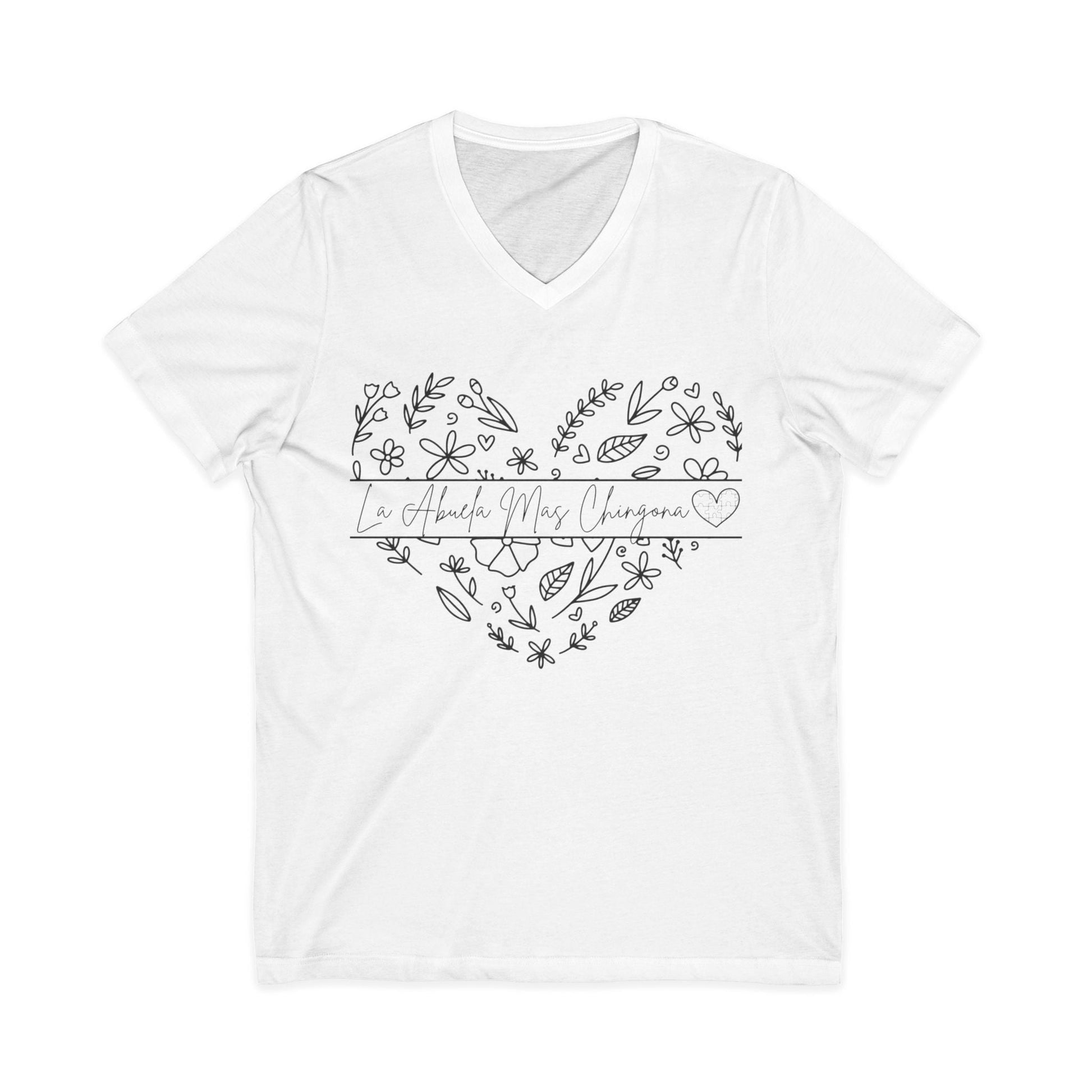 La Abuela Mas Chingona- V-Neck Tee - Geo Rocks The 'Tism