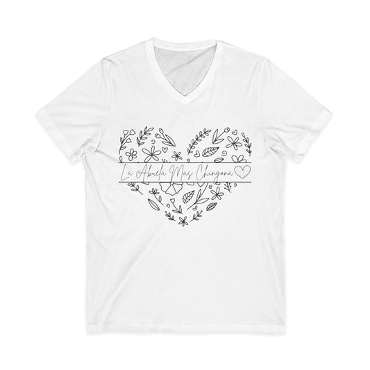 La Abuela Mas Chingona- V-Neck Tee - Geo Rocks The 'Tism
