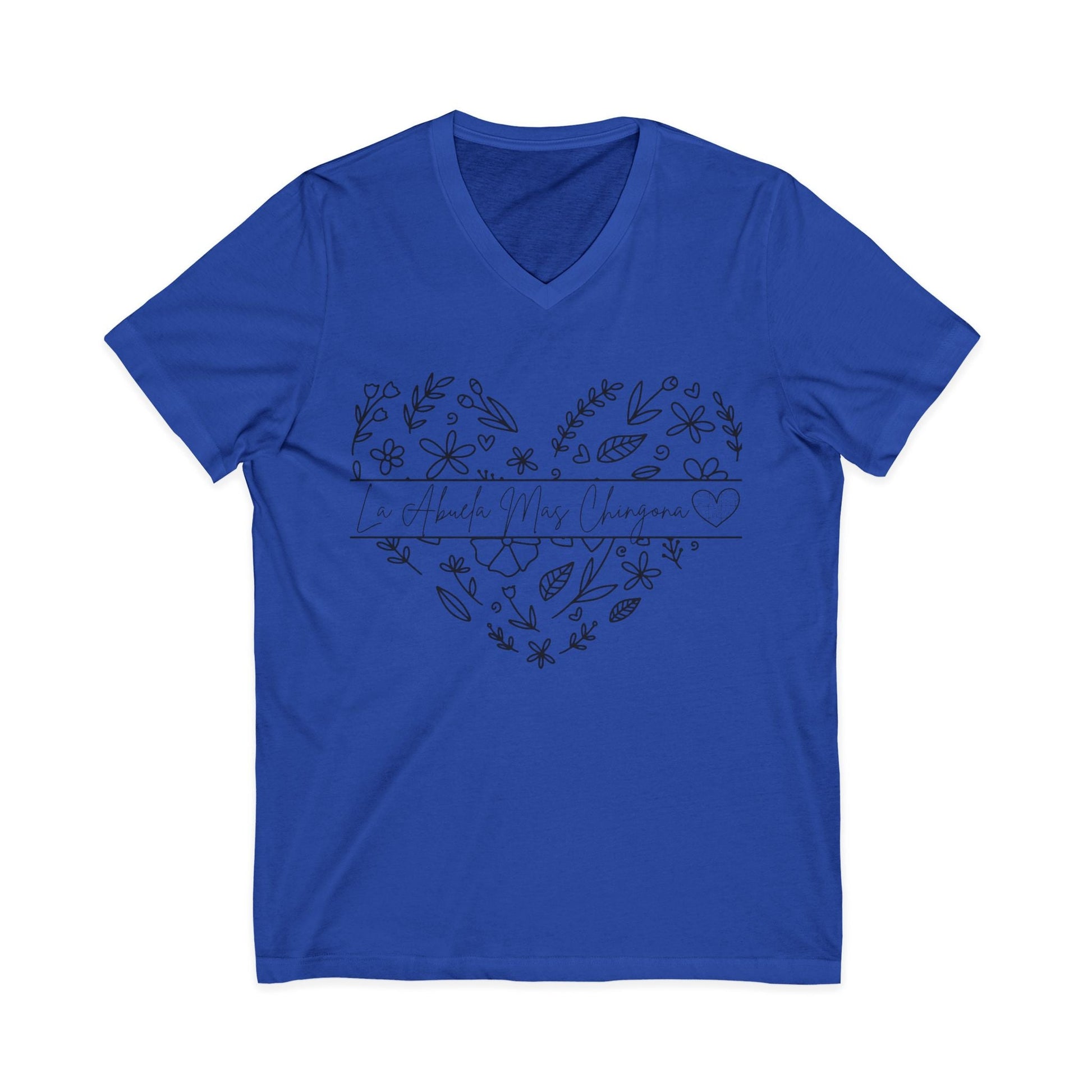 La Abuela Mas Chingona- V-Neck Tee - Geo Rocks The 'Tism