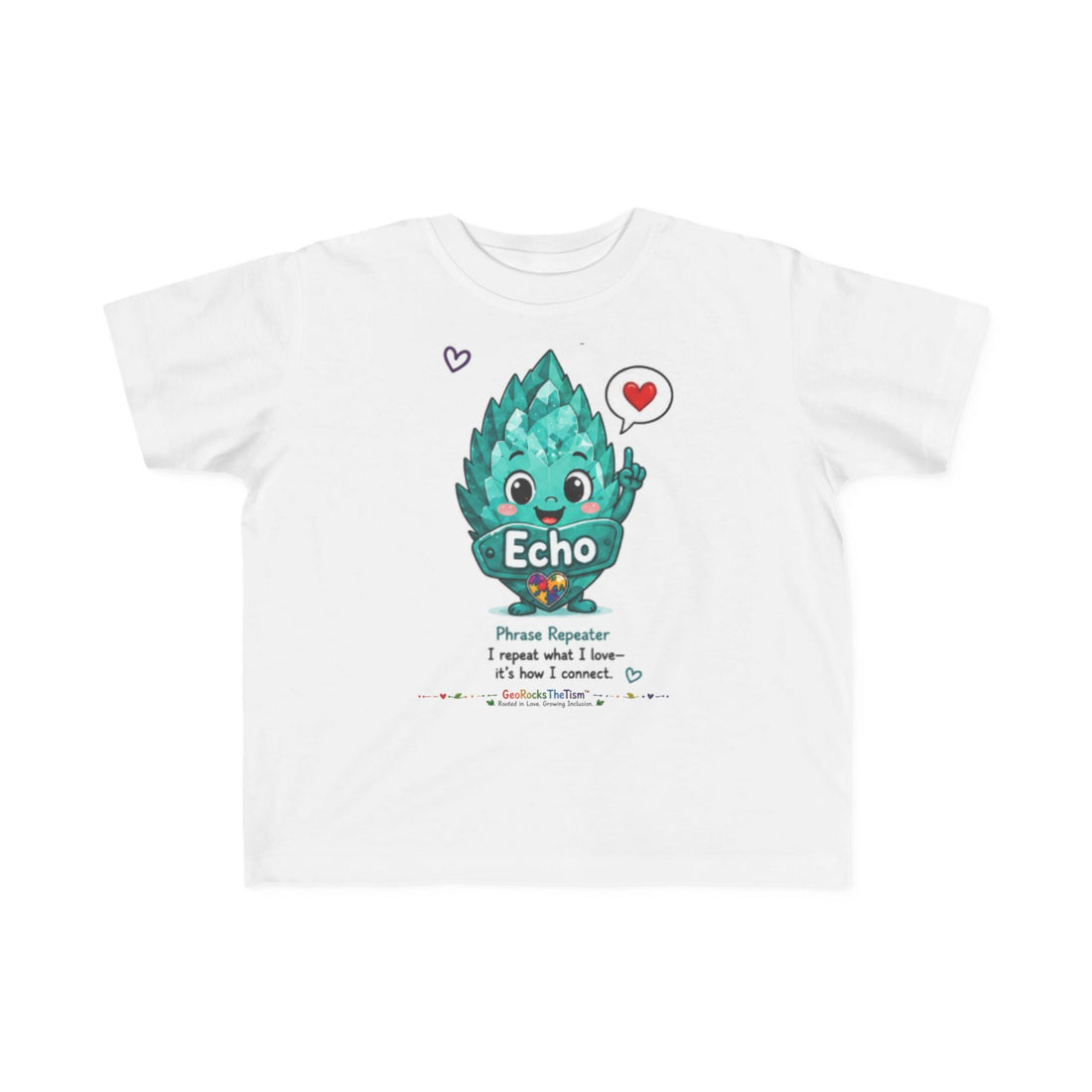 "Lines Up Toys" Stimming Geode Autism Self Sensory Regulation Toddler Tee - Geo Rocks The 'Tism