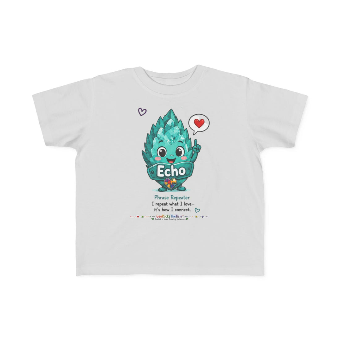 "Lines Up Toys" Stimming Geode Autism Self Sensory Regulation Toddler Tee - Geo Rocks The 'Tism