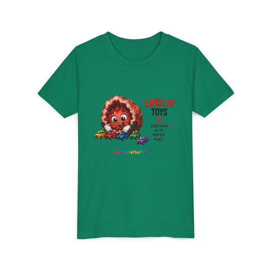 "Lines Up Toys" Stimming Geode -Autism Self Sensory Regulation Youth Tee - Geo Rocks The 'Tism