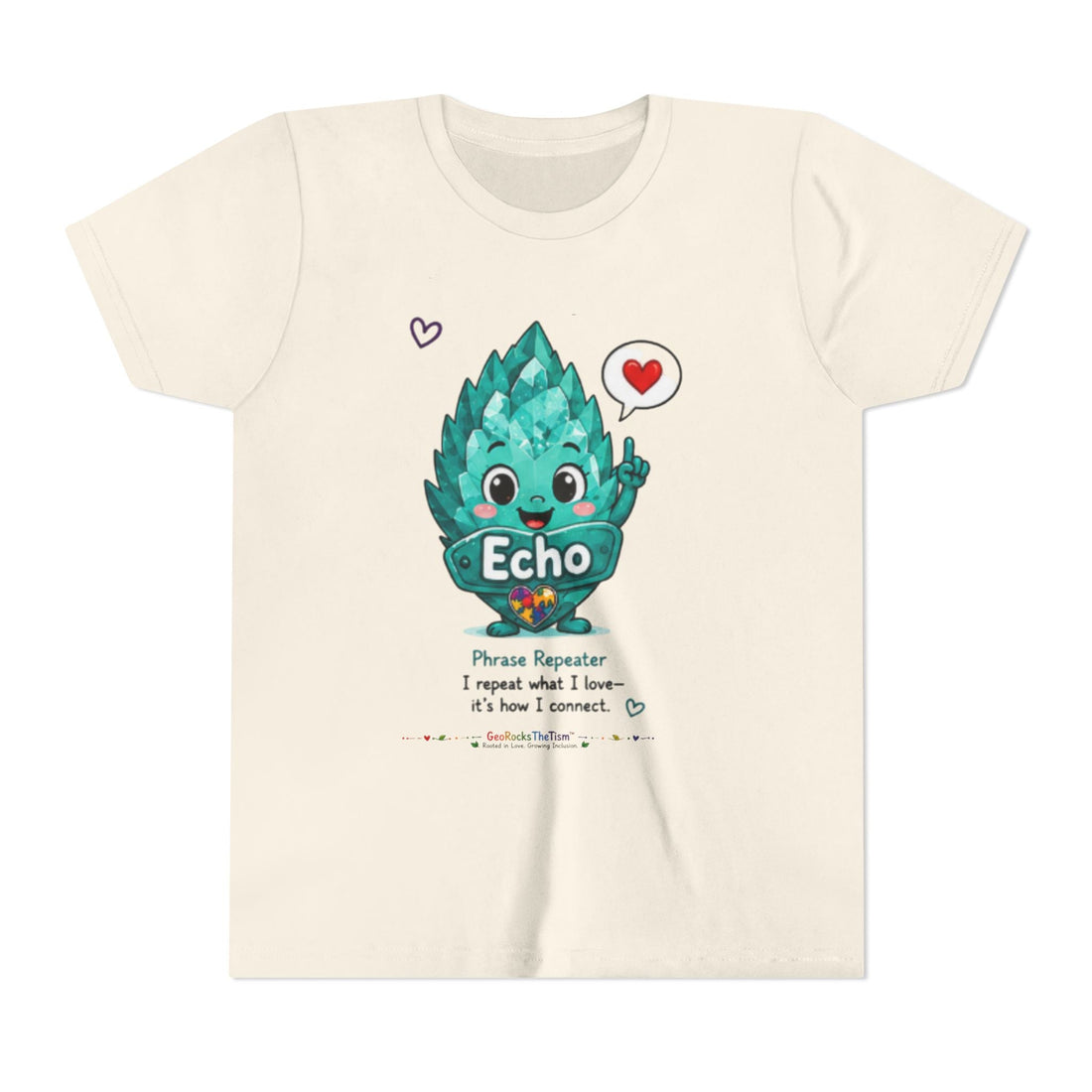 "Lines Up Toys" Stimming Geode -Autism Self Sensory Regulation Youth Tee - Geo Rocks The 'Tism