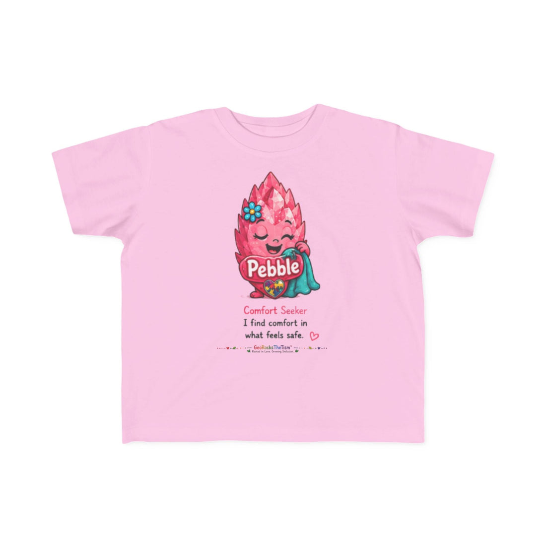 “Loves Soft Things” Stimming Geode Autism Self Sensory Regulation Toddler Tee - Geo Rocks The 'Tism